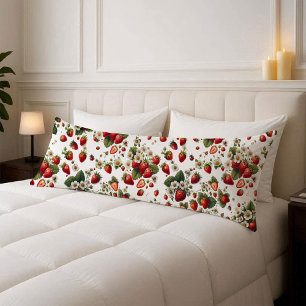 Botanische aardbei body pillow hoes case lichaamskussen