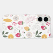“Botanische aardbei citroen iPhone iPad hoes” Case-Mate iPhone Case (Achterkant (horizontaal))