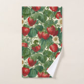 Botanische aardbeien bad handdoek (Handdoek)