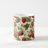 Botanische Aardbeienpatroon Keramische Mok (Center)