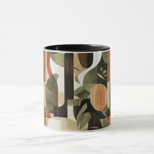 Botanische aarde - gepersonaliseerde Abstracte Nat Mok (Midden)