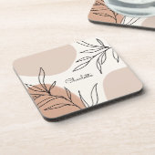 Botanische aardgesteente met naam bier onderzetter (Linkerzijde)