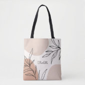 Botanische aardgesteente met naam tote bag (Voorkant)