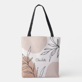 Botanische aardgesteente met naam tote bag (Achterkant)