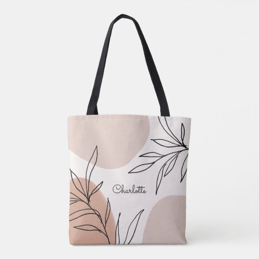 Botanische aardgesteente met naam tote bag (Achterkant)