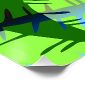 BOTANISCHE ABSTRACT BANANENBLADEREN  PERFECT POSTER (Hoek)