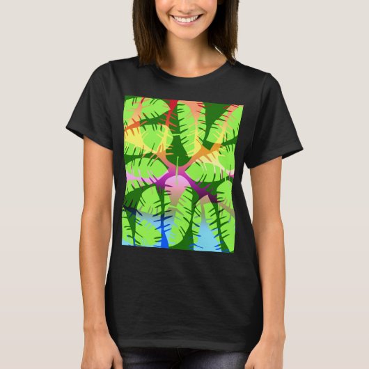 BOTANISCHE ABSTRACT BANANENBLADEREN T-Shirt (Voorkant)