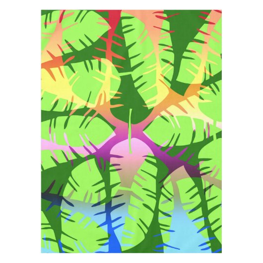 BOTANISCHE ABSTRACT BANANENBLADEREN TAFELKLEED (Voorkant)