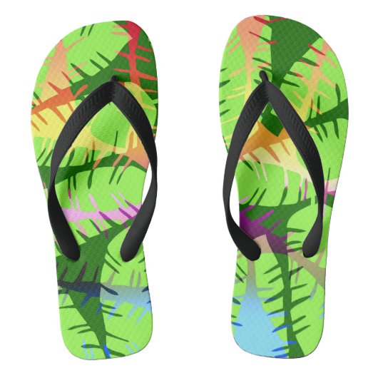 BOTANISCHE ABSTRACT BANANENBLADEREN  TEENSLIPPERS (Voetbed)