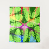 BOTANISCHE ABSTRACT BANANENBLADEREN WANDKLEED (Voorkant)