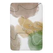 Botanische abstracte aardtoon badmat (Voorkant Verticaal)