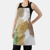 Botanische abstracte aardtoon schort (Insitu)