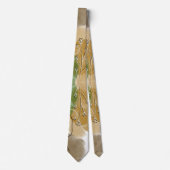 Botanische abstracte aardtoon stropdas (Voorkant)