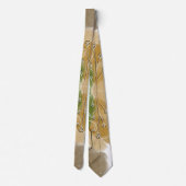 Botanische abstracte aardtoon stropdas (Achterkant)