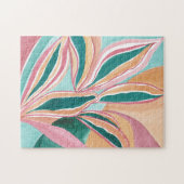 Botanische Abstracte Aquarel Kunst Legpuzzel (Horizontaal)