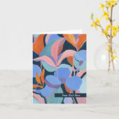 Botanische Abstracte Art, aangepast Wenskaart Kaart (Gele Bloem)