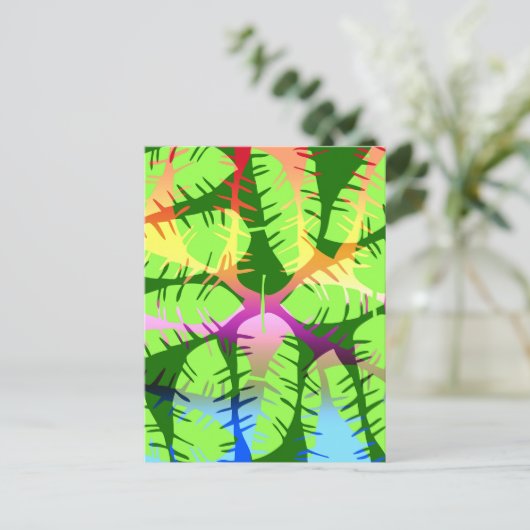 BOTANISCHE ABSTRACTE BANANENLEZINGEN BRIEFKAART (Staand voorkant)