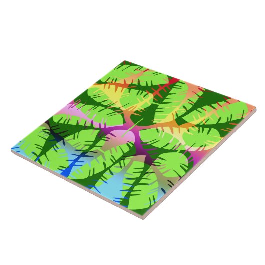 BOTANISCHE ABSTRACTE BANANENLEZINGEN TEGELTJE (Zijkant)