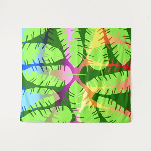 BOTANISCHE ABSTRACTE BANANENLEZINGEN WANDKLEED (Voorkant (horizontaal))