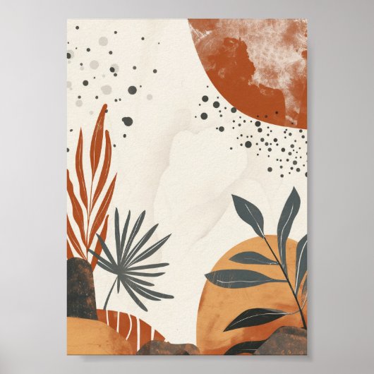 Botanische Abstracte Boho Poster (Voorkant)