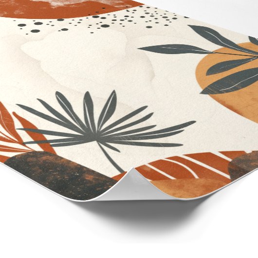 Botanische Abstracte Boho Poster (Hoek)