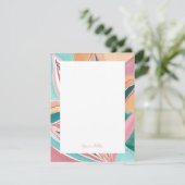 Botanische Abstracte, gepersonaliseerde flatbriefk Kaart (Staand voorkant)