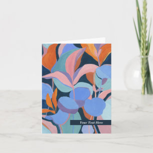 Botanische Abstracte Kunst Aanpasbare Wenskaart Kaart