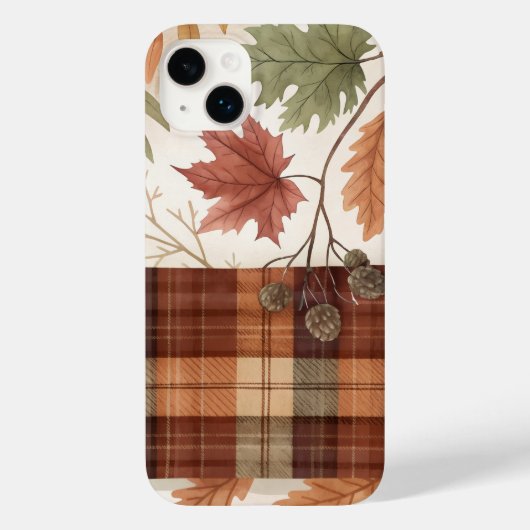 Botanische Abstracte laptophoes – Aardse bladeren Case-Mate iPhone Case (Achterkant)