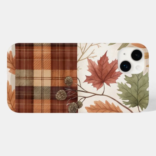 Botanische Abstracte laptophoes – Aardse bladeren Case-Mate iPhone Case (Achterkant (horizontaal))