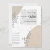 Botanische Abstracte Neutral Wedding Livestream Kaart (Voorkant)