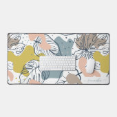 Botanische abstracte organische vormen bureaumat (Keyboard & Muis)