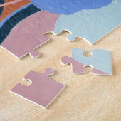 Botanische Abstracte Waterverf Art Jigzaag Puzzle Legpuzzel (Zijkant)