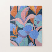 Botanische Abstracte Waterverf Art Jigzaag Puzzle Legpuzzel (Verticaal)