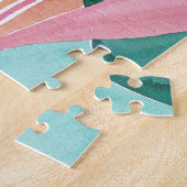 Botanische Abstracte Waterverf Art Jigzaag Puzzle Legpuzzel (Zijkant)