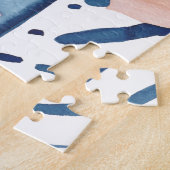 Botanische Abstracte Waterverf Art Jigzaag Puzzle Legpuzzel (Zijkant)