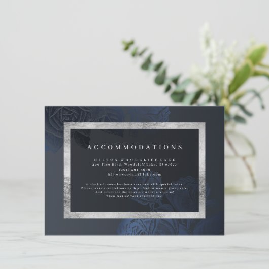 botanische accommodatie voor de roos van Luxe Informatiekaartje (Staand voorkant)