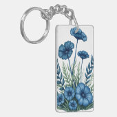 Botanische Acryl Sleutelhanger | Boho Natuur Liefh (Voorkant Links)
