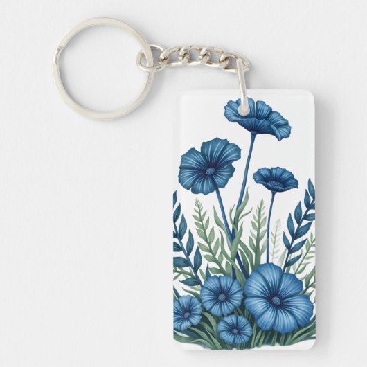 Botanische Acryl Sleutelhanger | Boho Natuur Liefh (Voorkant)