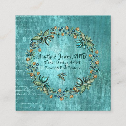 botanische adem vierkante visitekaartje (Voorkant)