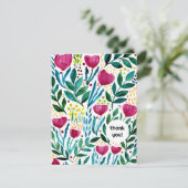 Botanische afbeelding Hartelijk dank Feestdagenkaart (Staand voorkant)