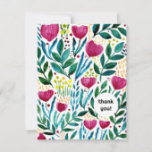 Botanische afbeelding Hartelijk dank Feestdagenkaart (Voorkant)