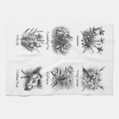 Botanische afbeeldingen theedoek (Horizontaal)