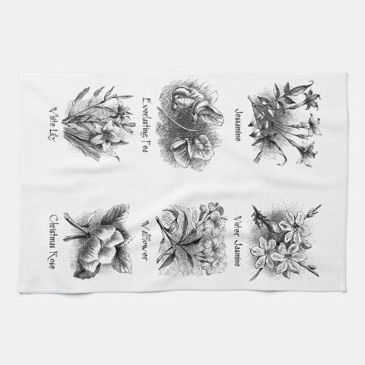 Botanische afbeeldingen theedoek (Horizontaal)
