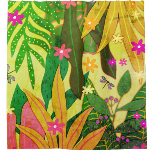 Botanische afdruk #12 1974 douchegordijn (Voorkant)