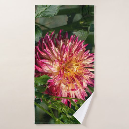 Botanische afdruk "Autumn Chrysanthemum" Bad Handdoek (Badhanddoek)