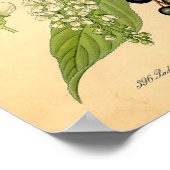 Botanische afdruk - Bird Cherry (Padus avium) Poster (Hoek)