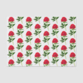 botanische afdruk, diepe rode pony tissuepapier (Voorkant)