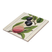 Botanische afdruk  fruit peach tegeltje (Zijkant)