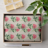 botanische afdruk, koraalroze pony tissuepapier (Geschenk)