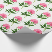 botanische afdruk, Pastel Pink Peony Cadeaupapier (Hoek)